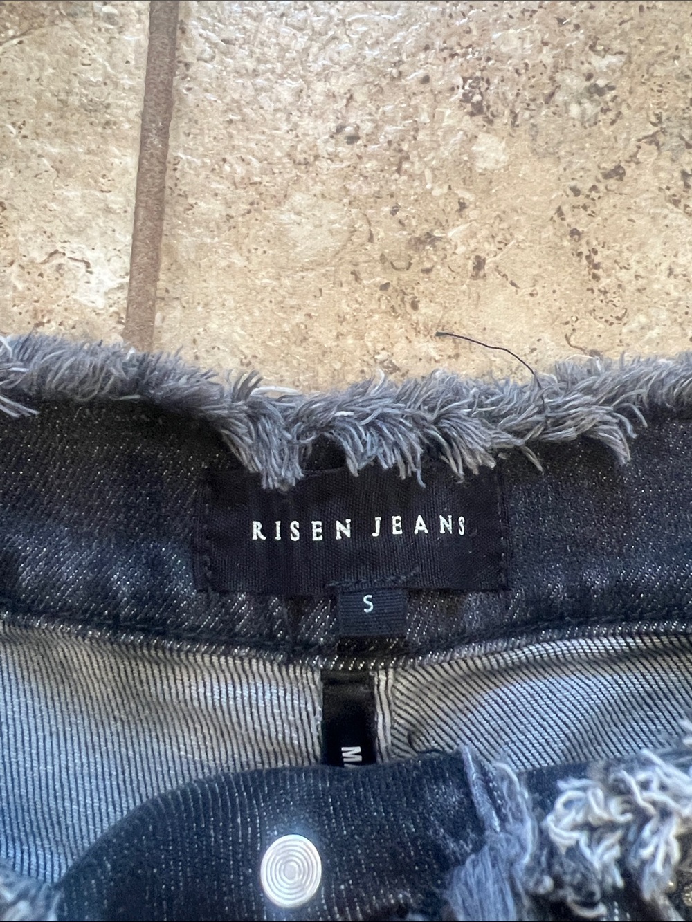 Risen Black Frayed Women’s Shorts - Picture 2 of 6